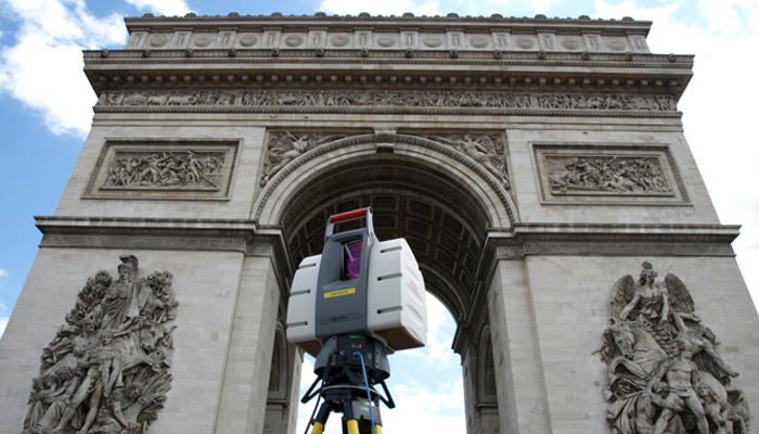 Relevé de géomètre expert de l'Arc de Triomphe