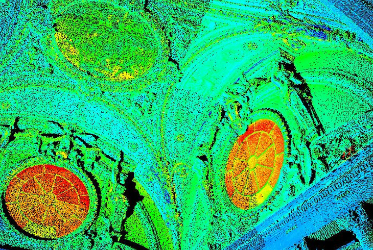 Relevé par scanner 3D - Le Louvre